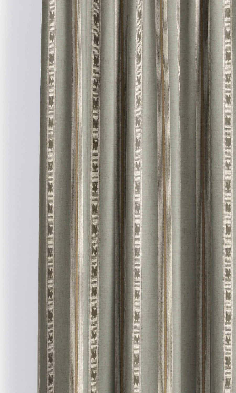 Striped Roman Shades (Sage Gray/ Tan) Extra Long Short Wide