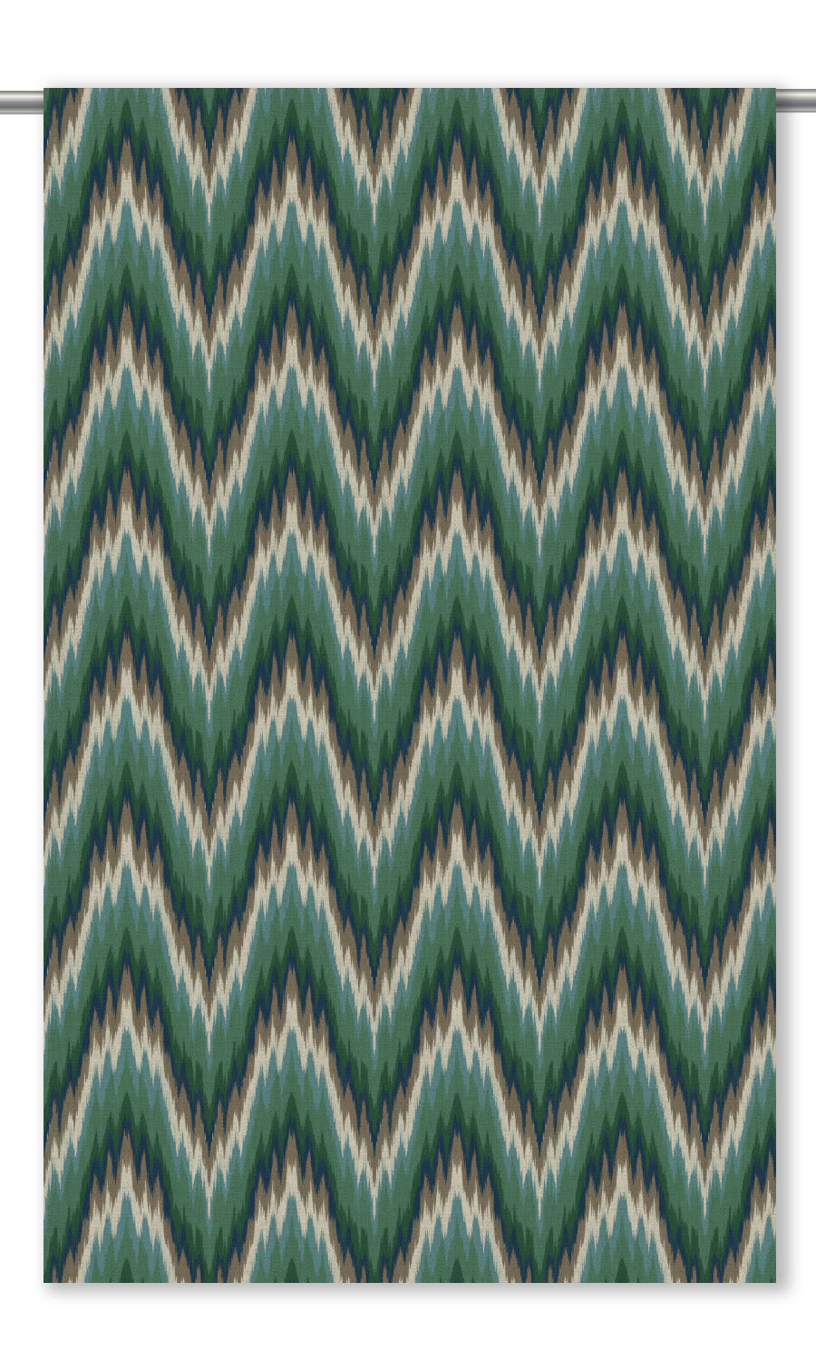 Ikat Chevron Drapes (Green)