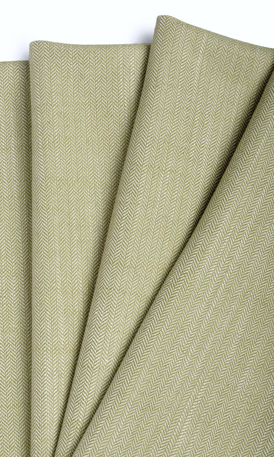 Herringbone Textured Window Curtains for Living, Bedroom, Kitchen, Bathroom (Olive Green)
