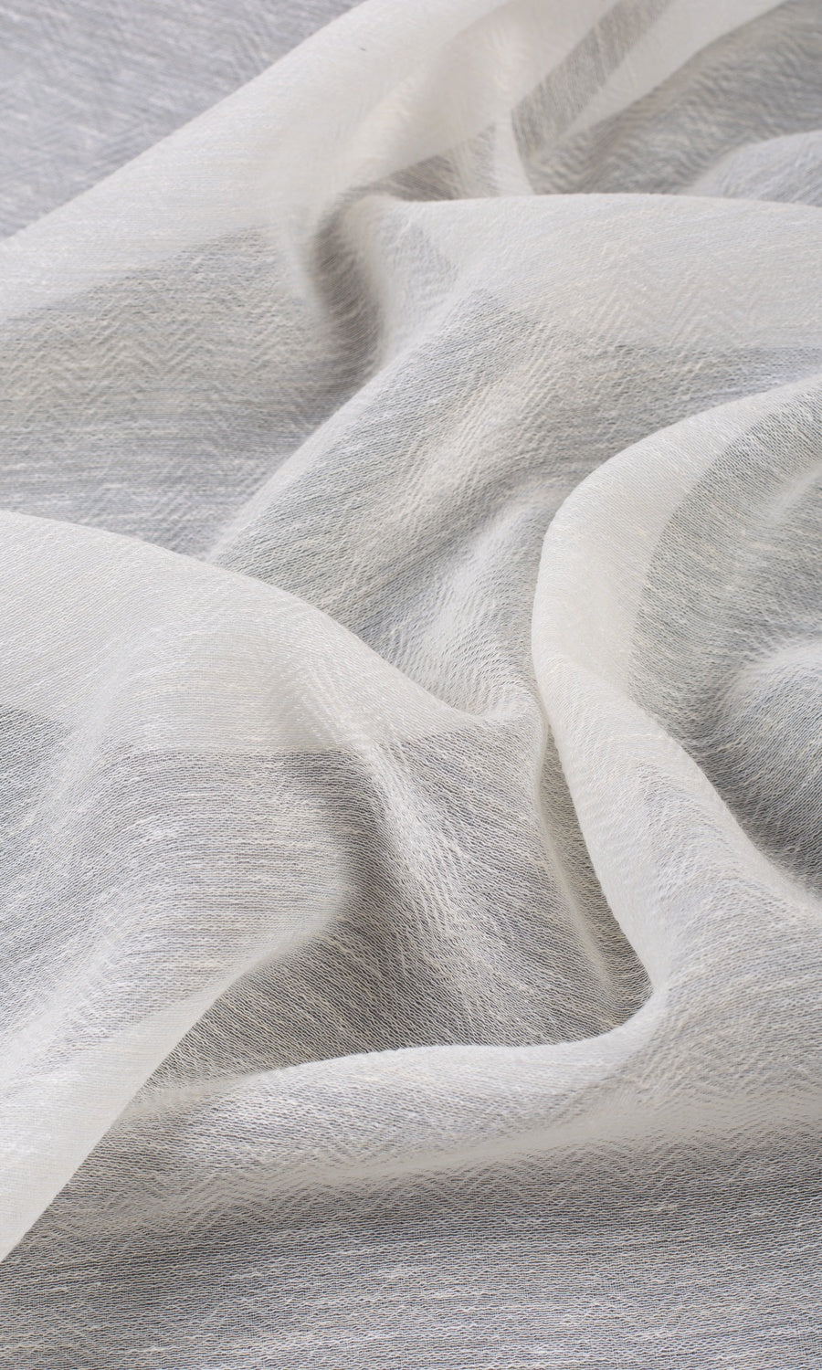 Textured Sheer Any Size Style Curtains (Warm White)