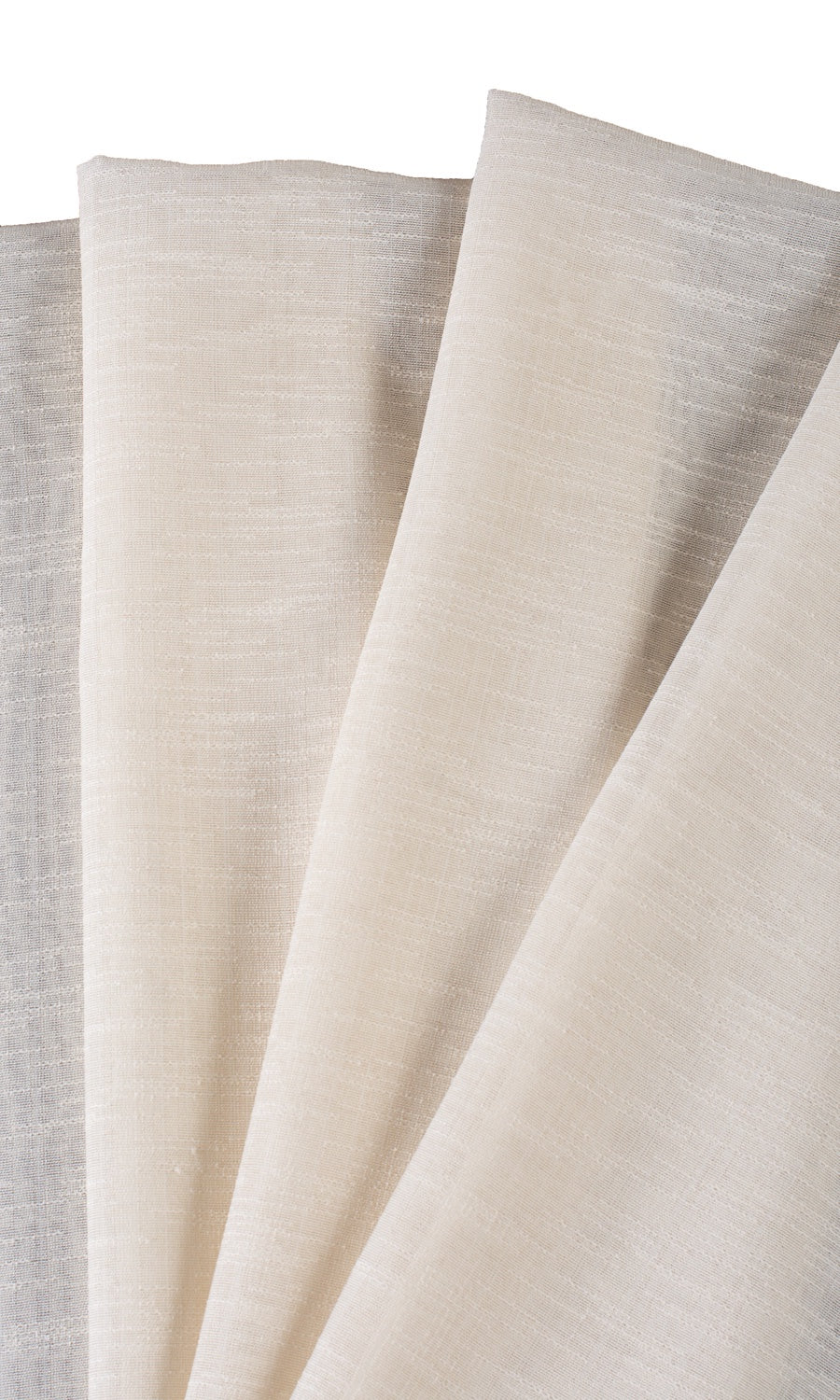 Textured Sheer Curtains / Drapes / Window Drapery Panels (Pale Beige/ Warm Ivory)