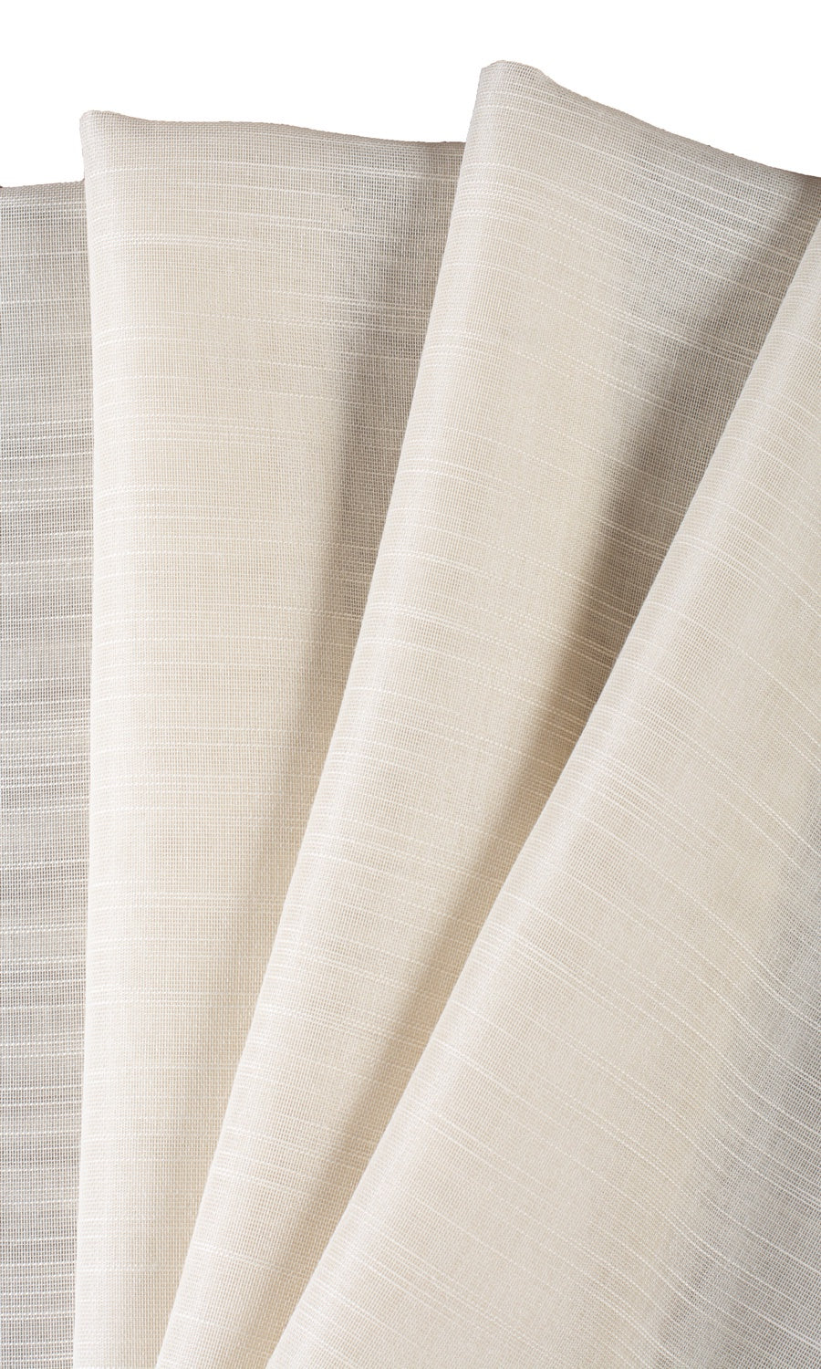 Textured Sheer Drapery (Pale Beige/ Warm Ivory) Extra Long Short Wide