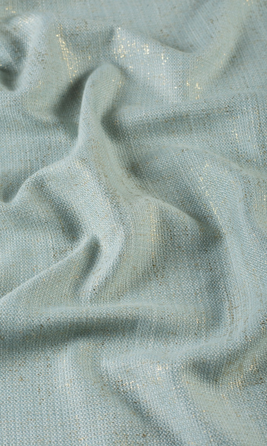 Metallic Print Poly-Linen Custom Curtains (Powder Blue)