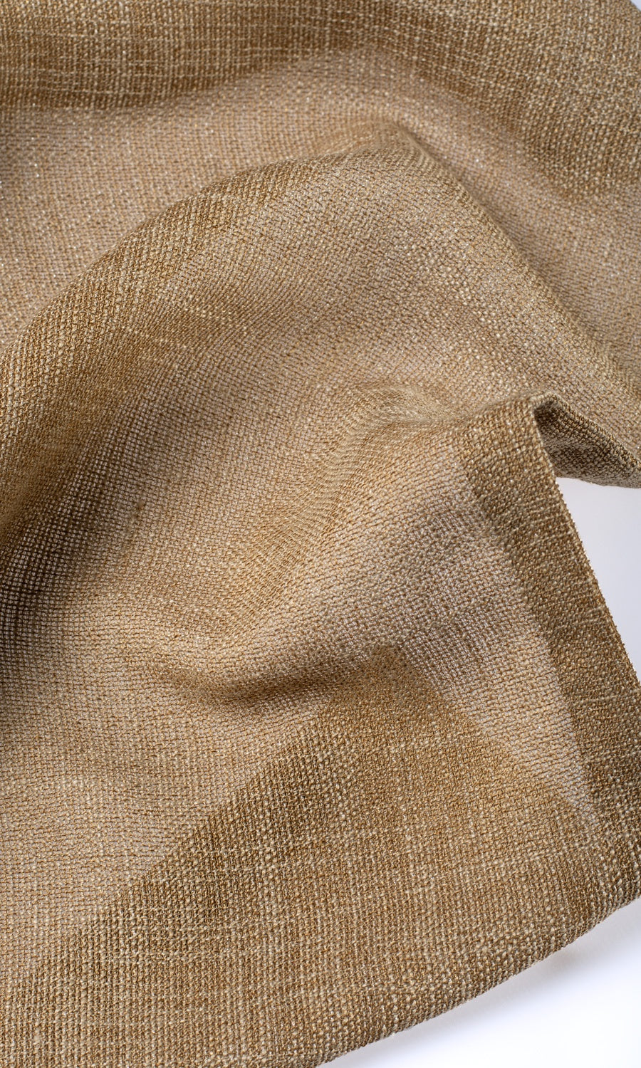 Textured Sheer Drapery for Living, Bedroom, Kitchen, Bathroom (Peanut Brown)