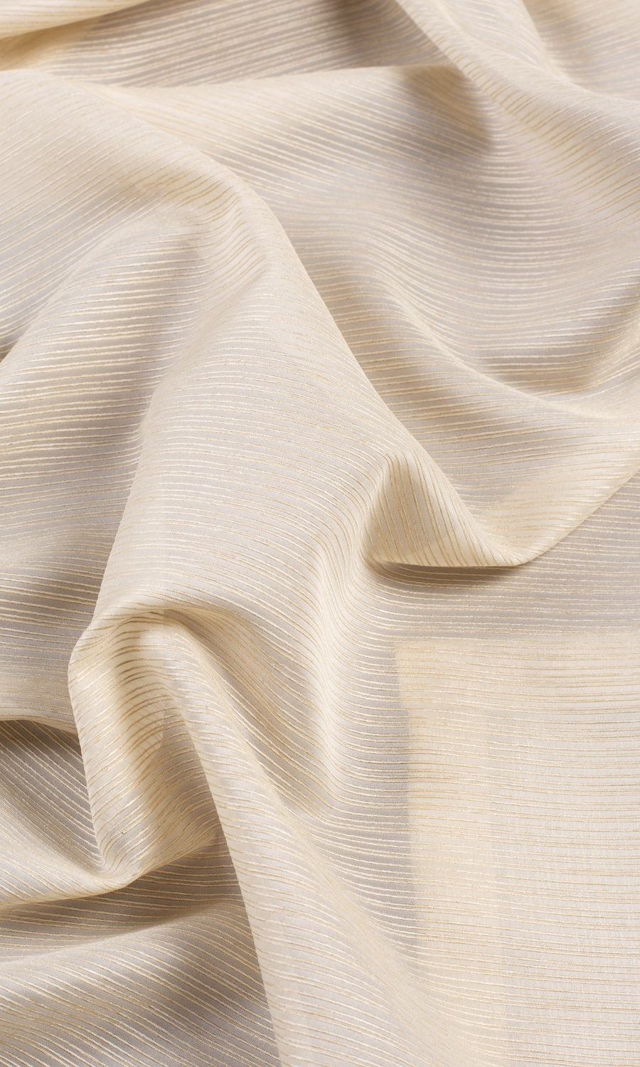 Striped Sheer Any Size Style Curtains (Champagne Beige)