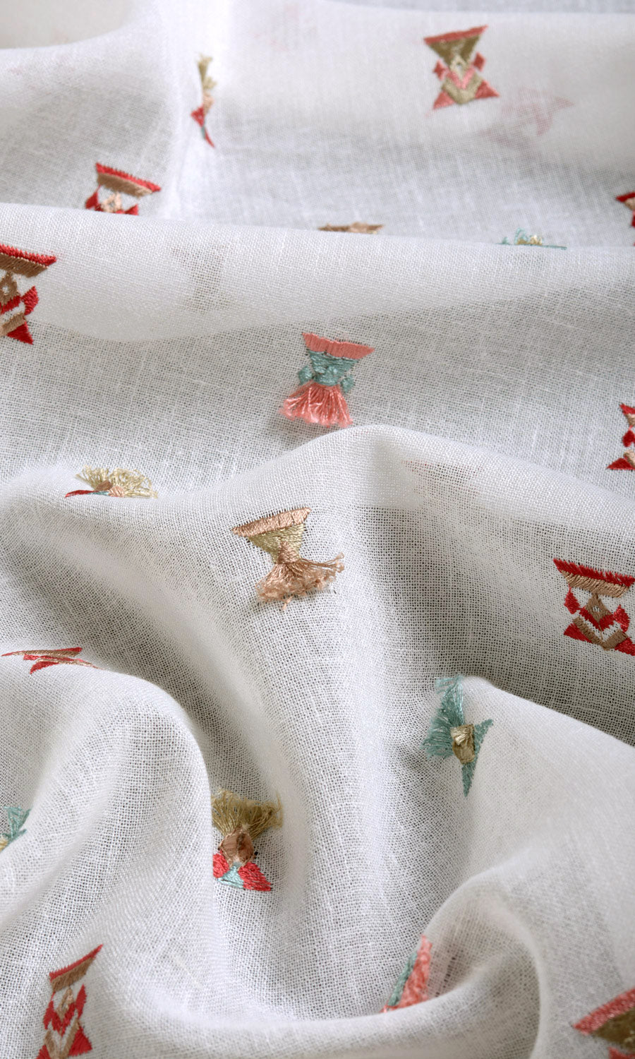 Semi Sheer Drapes (Red/ Pink/ Beige/ Blue/ White)