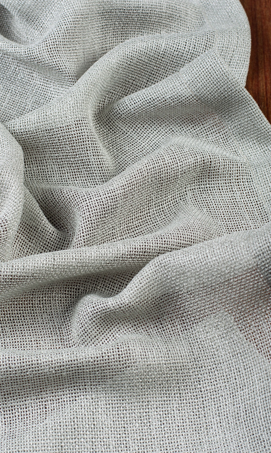 Textured Sheer Curtains / Drapes / Window Drapery Panels (Pewter Gray)