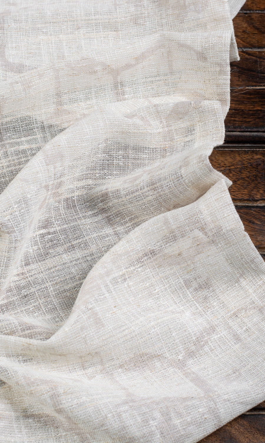 Self-Patterned Sheer Pinch Pleat, Rod Pocket, Eyelet Curtains Milky White)