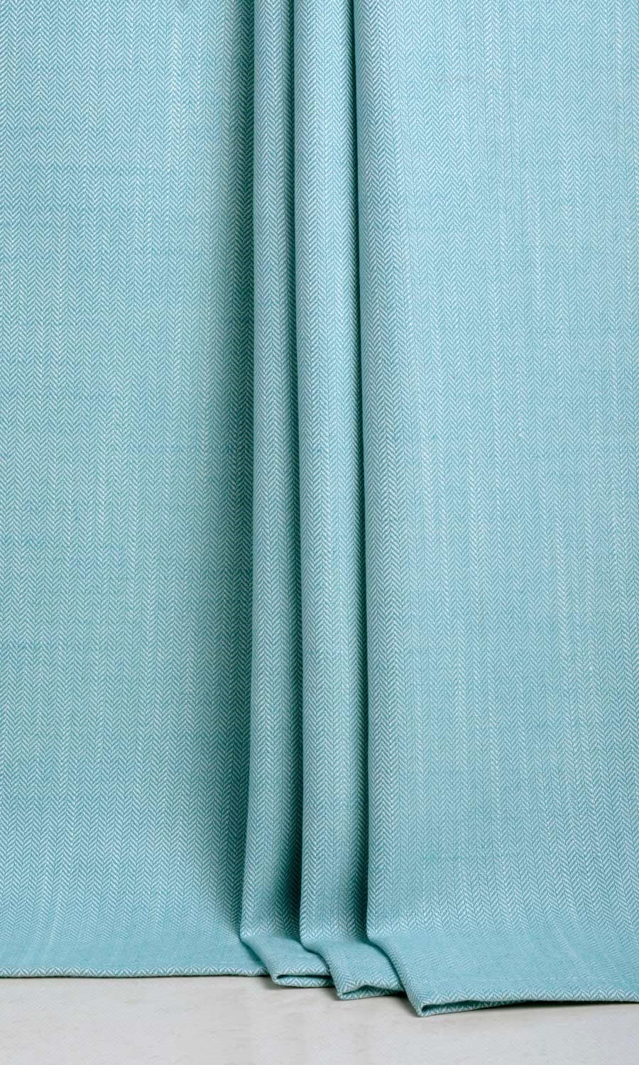 Herringbone Textured Pinch Pleat, Rod Pocket, Eyelet Curtains (Blue)