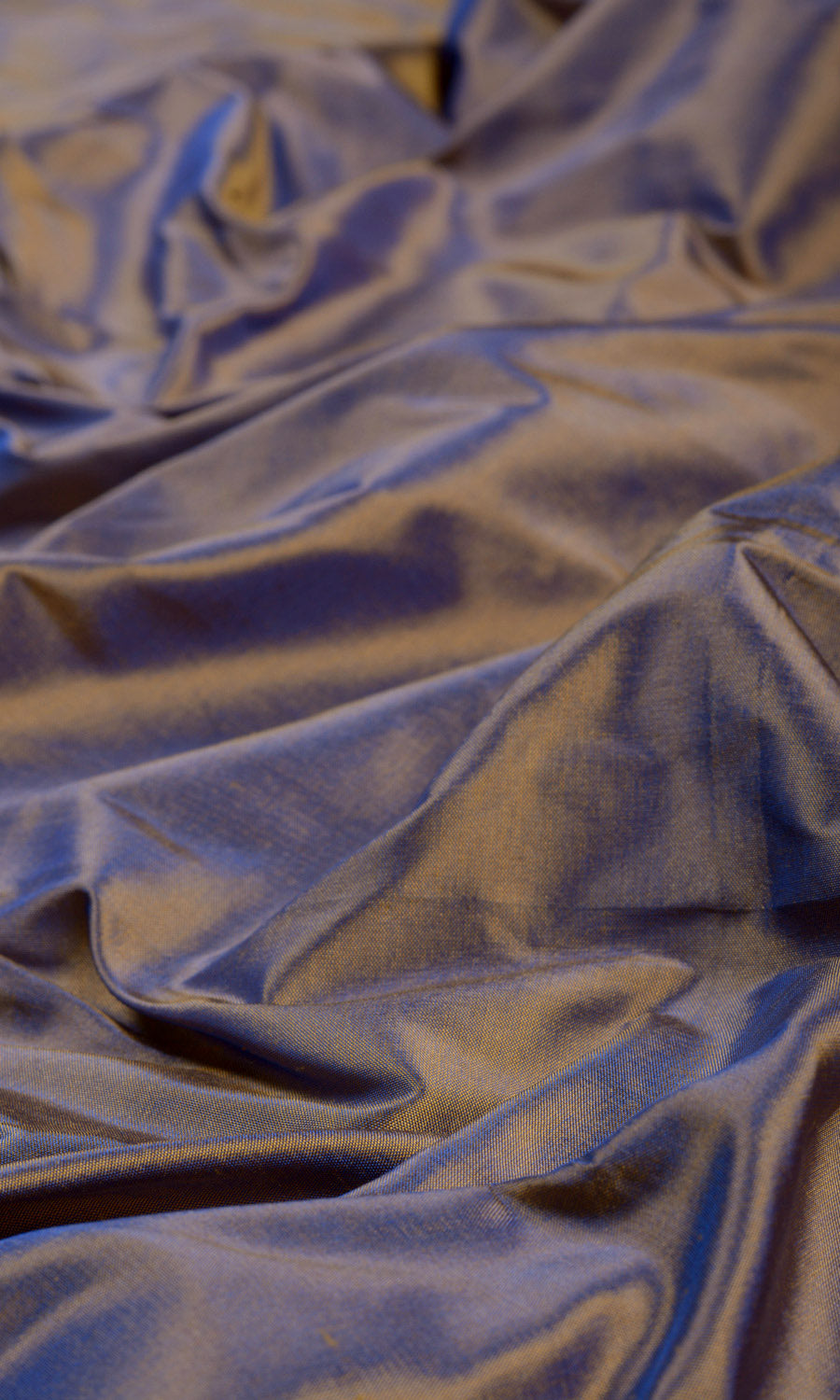 Shantung Silk Pinch Pleat, Rod Pocket, Eyelet Curtains (Purple/ Gold)