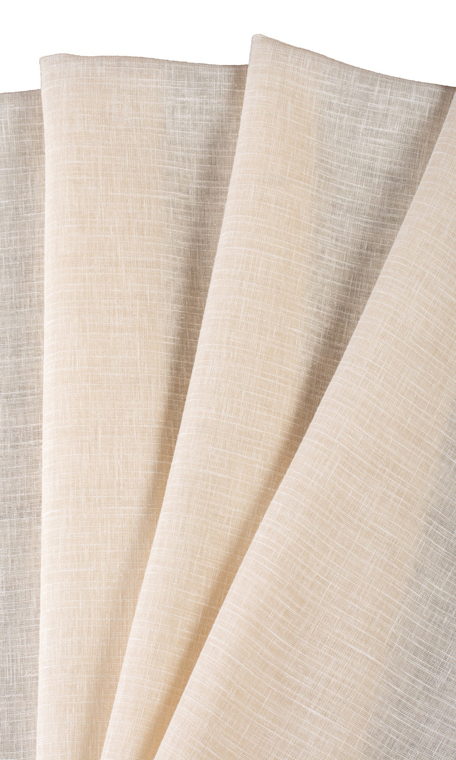 Plain Textured Sheer Custom Curtains (Pale Beige)