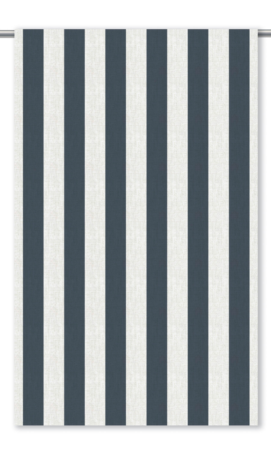 Awning Striped Drapery (Navy Blue/ White)