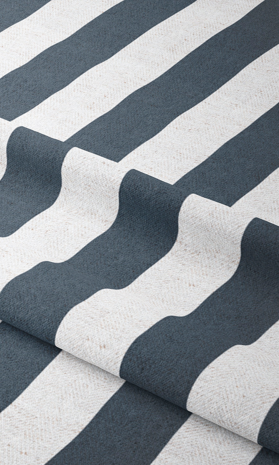 Awning Striped Drapery (Navy Blue/ White) Extra Long Short Wide