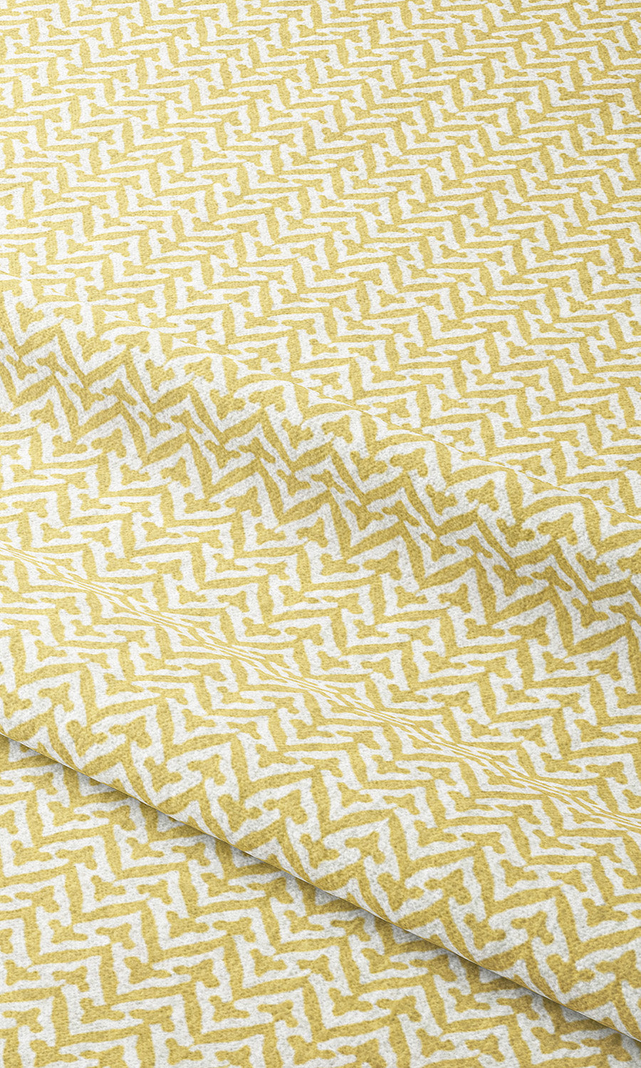 Small Chevron Print Drapery (Yellow)