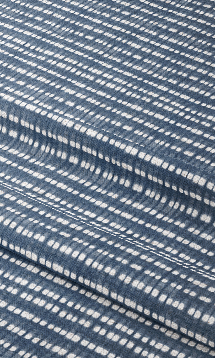 Shibori-Effect Striped Window Curtains (Navy Blue/ White) Extra Long Short Wide