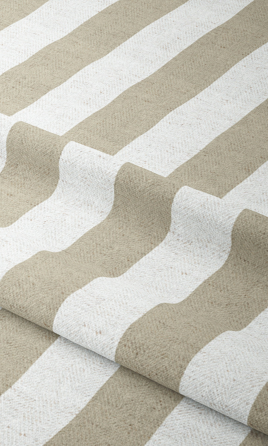 Awning Striped Flat, Plain, Fake, Faux, European Relaxed Roman Shades (Wheat Beige/ White)