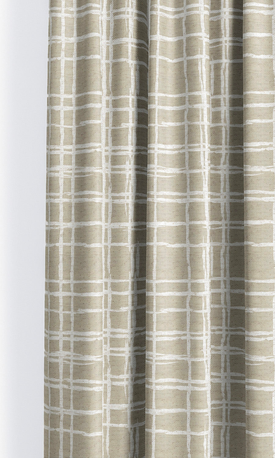 Abstract Grid/ Checkered Print Roman Shades (Wheat Beige/ White) for Living, Bedroom, Kitchen, Bathroom