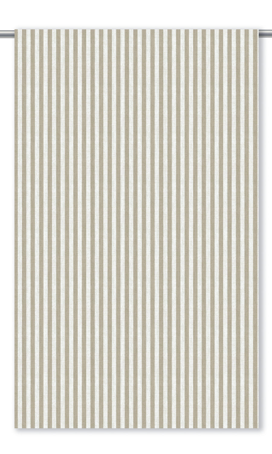Candy Striped Curtain Panels for Living, Bedroom, Kitchen, Bathroom (Wheat Beige/ White)