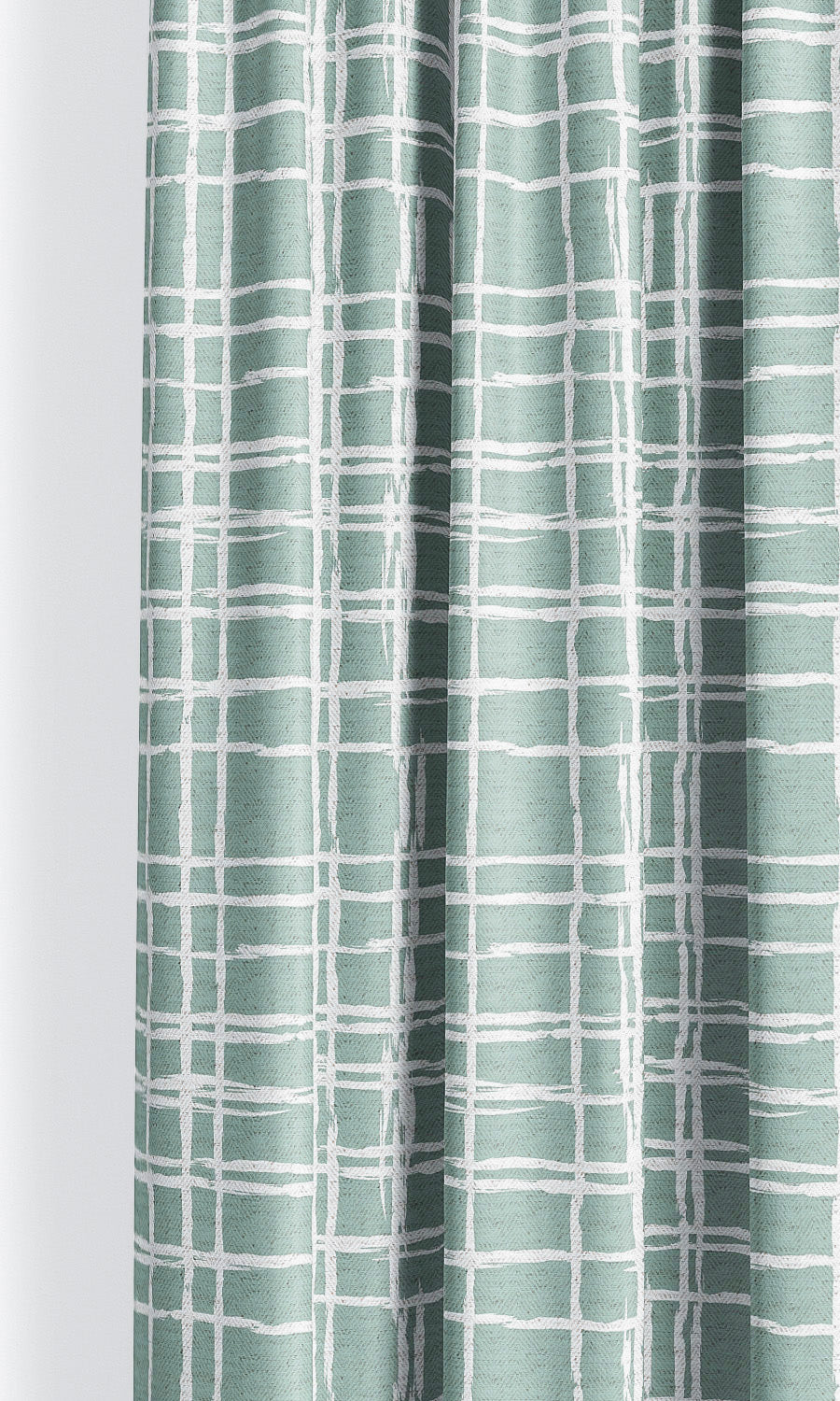 Abstract Grid/ Checkered Print Drapes for Living, Bedroom, Kitchen, Bathroom (Aqua Blue/ White)