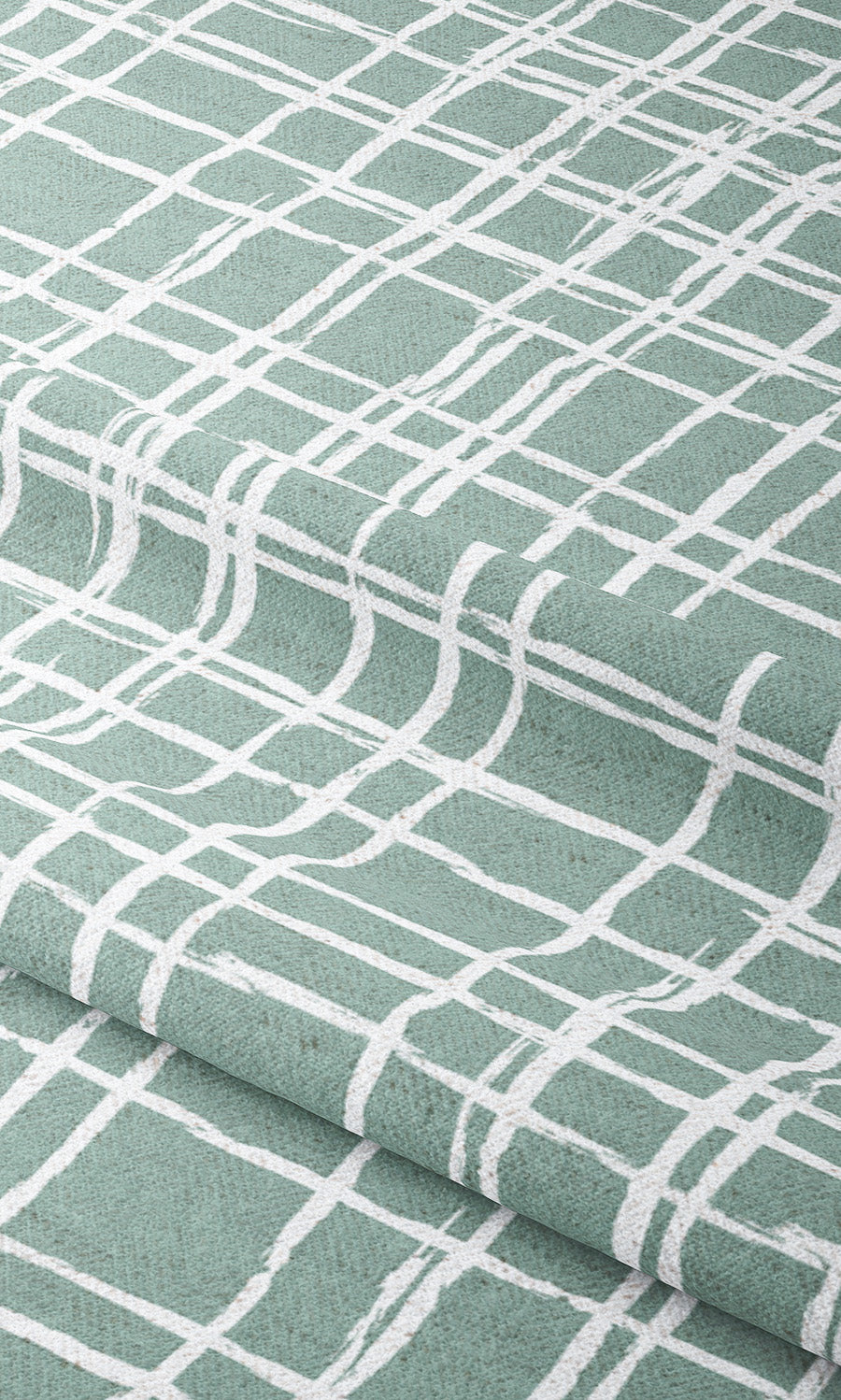 Abstract Grid/ Checkered Print Drapes (Aqua Blue/ White) Extra Long Short Wide