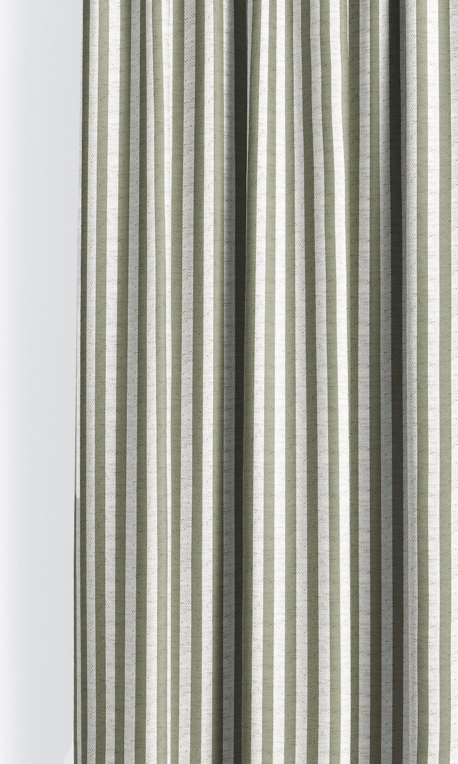 Candy Striped Window Curtains (Sage Green/ White) Extra Long Short Wide