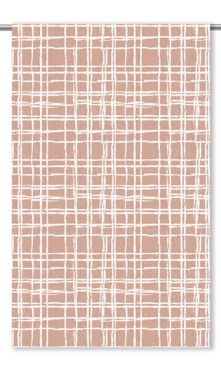Abstract Grid/ Checkered Print Roman Shades (Blush Pink/ White)