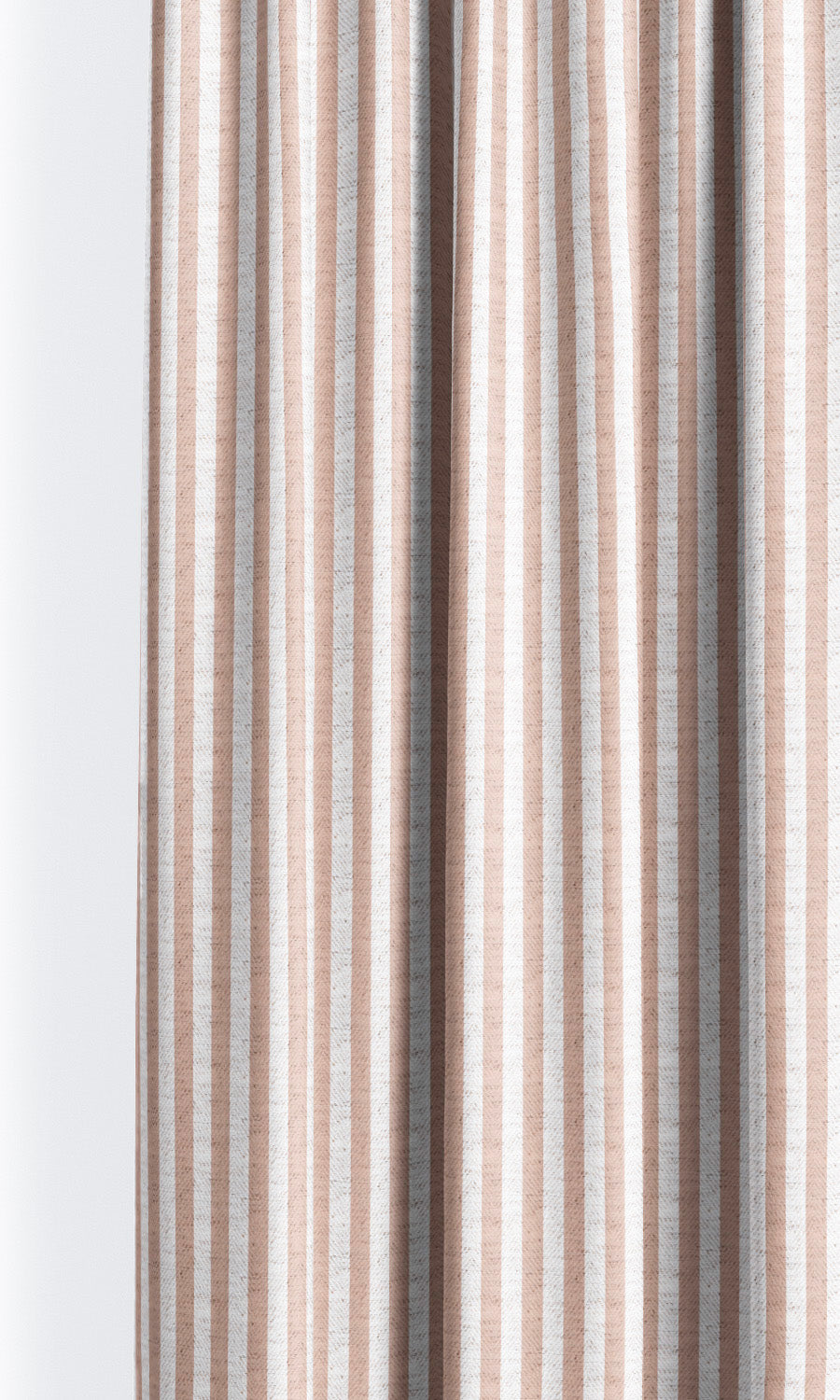 Candy Striped Drapery (Blush Pink/ White) Extra Long Short Wide