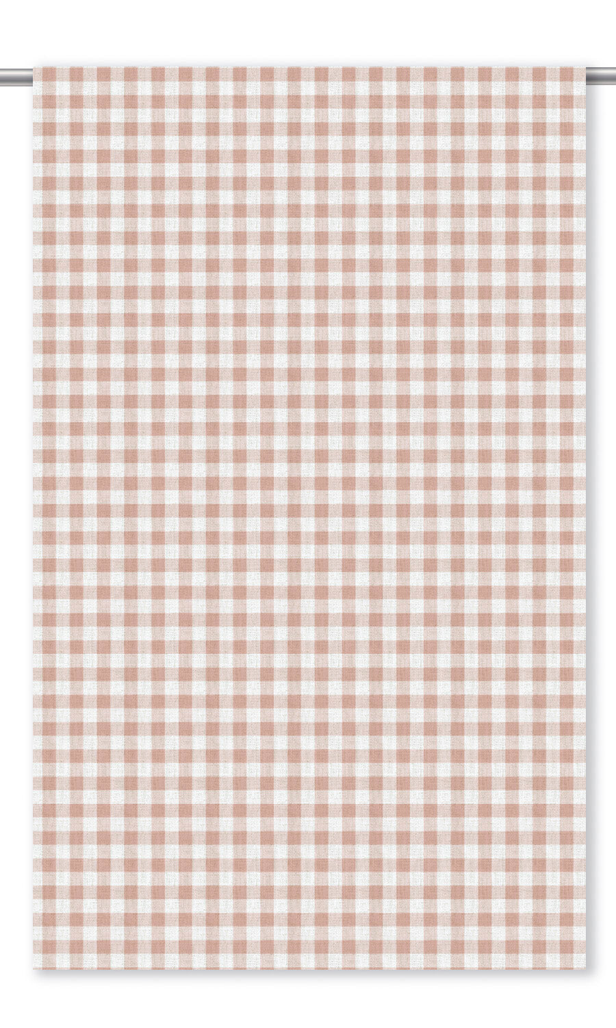 Gingham Check Curtain Panels for Living, Bedroom, Kitchen, Bathroom (Blush Pink/ White)