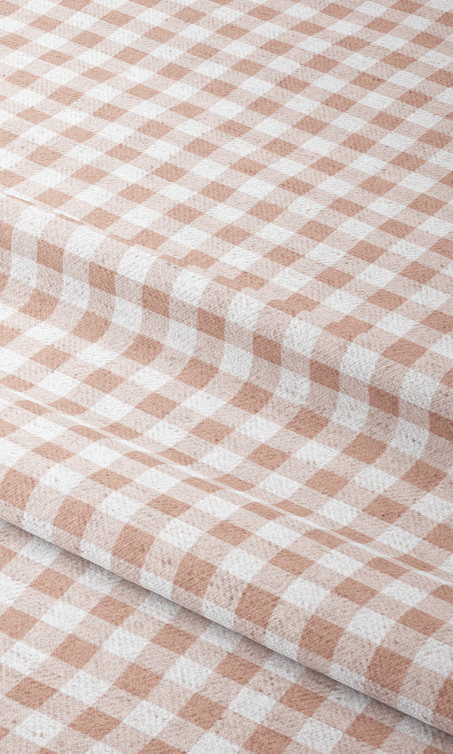 Gingham Check Curtain Panels (Blush Pink/ White)