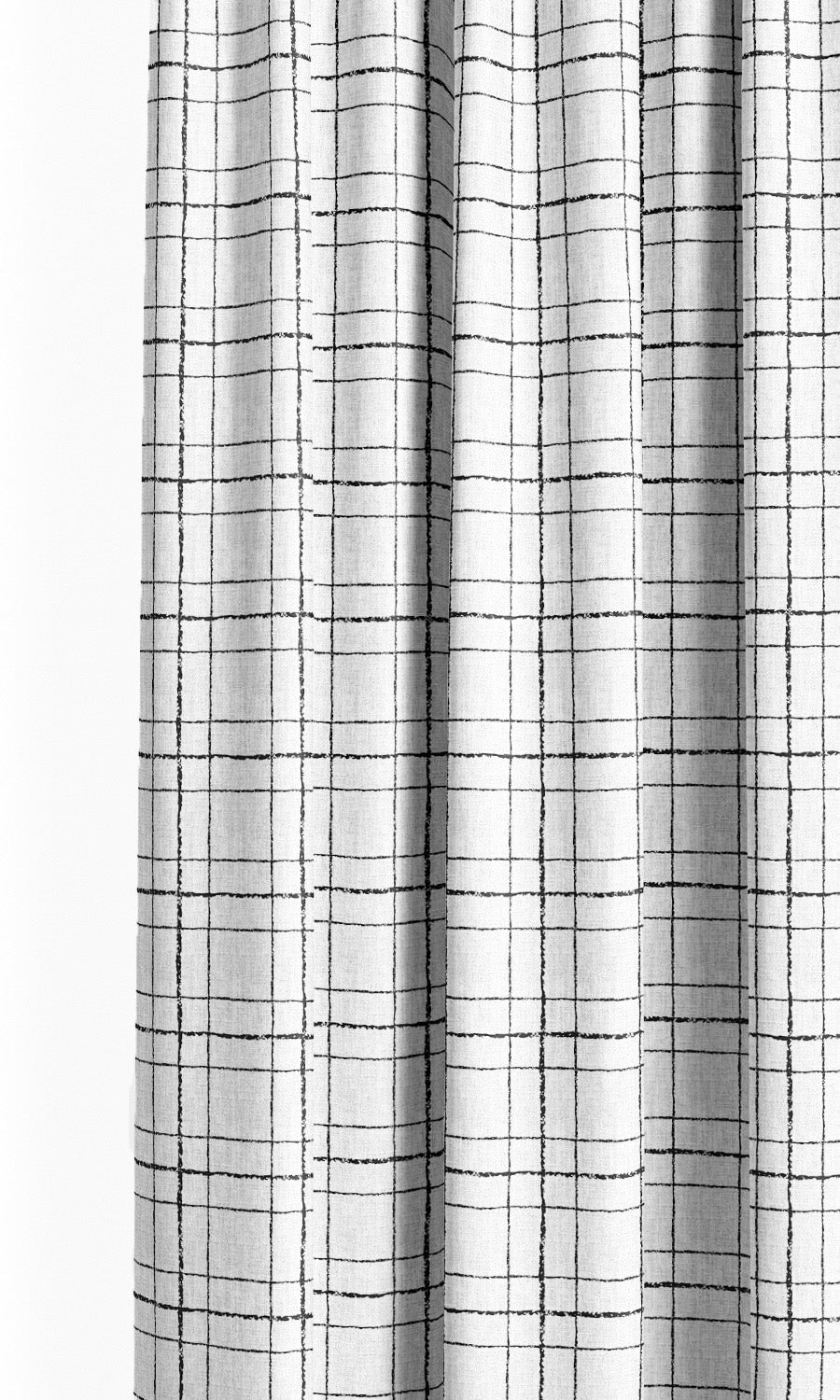 Checkered Drapery for Living, Bedroom, Kitchen, Bathroom (Black & White)