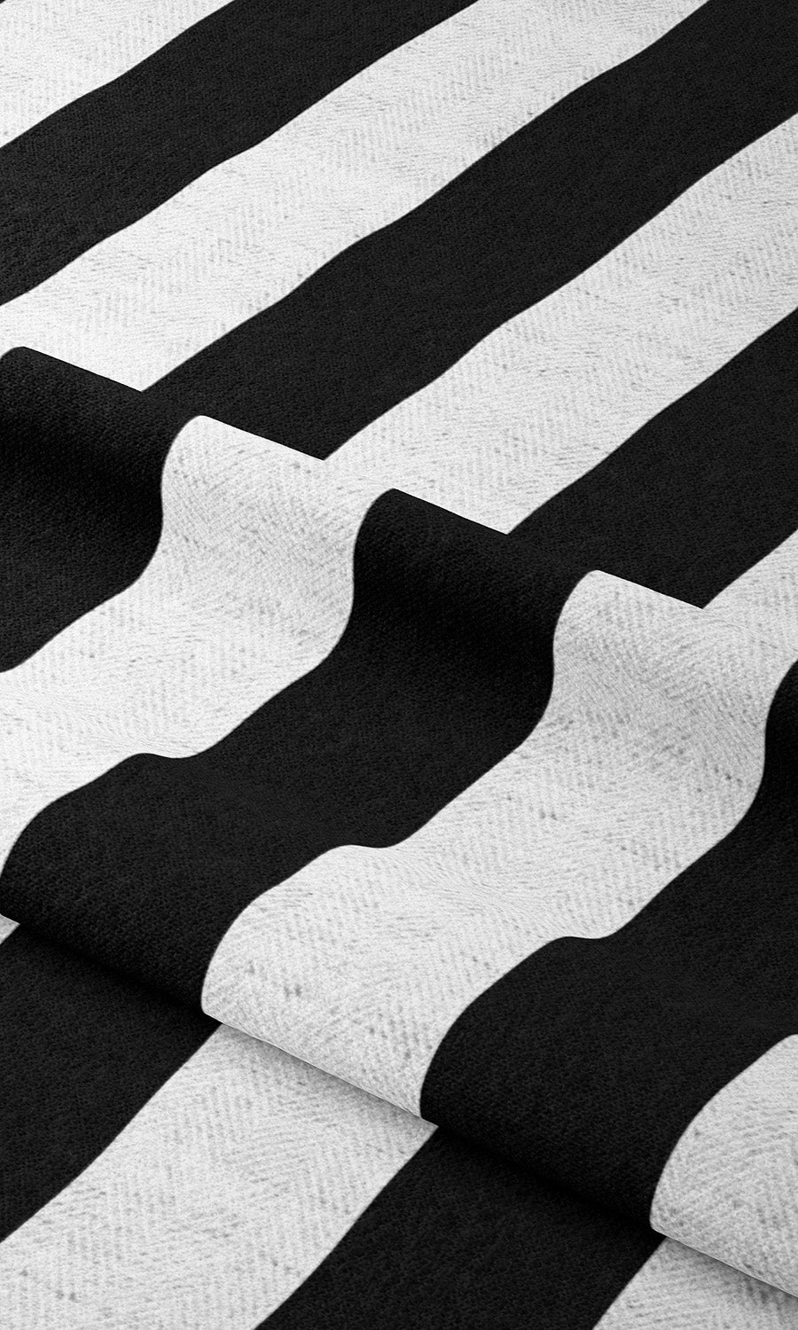 Awning Stripes Window Curtains (Black & White) Extra Long Short Wide