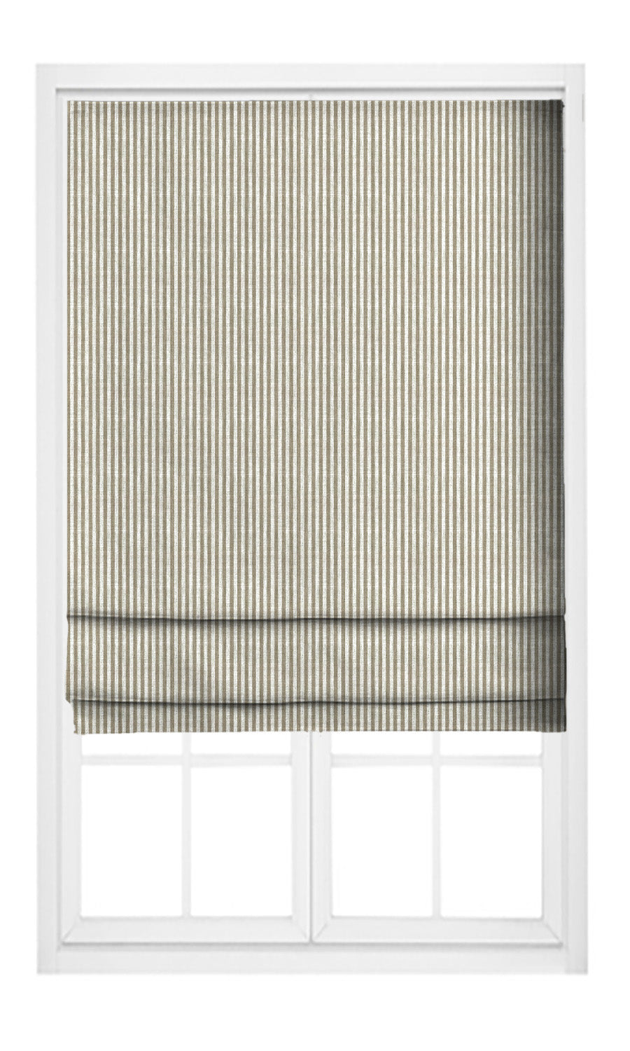 Candy Striped Drapery (Tortilla Brown/ White) Extra Long Short Wide