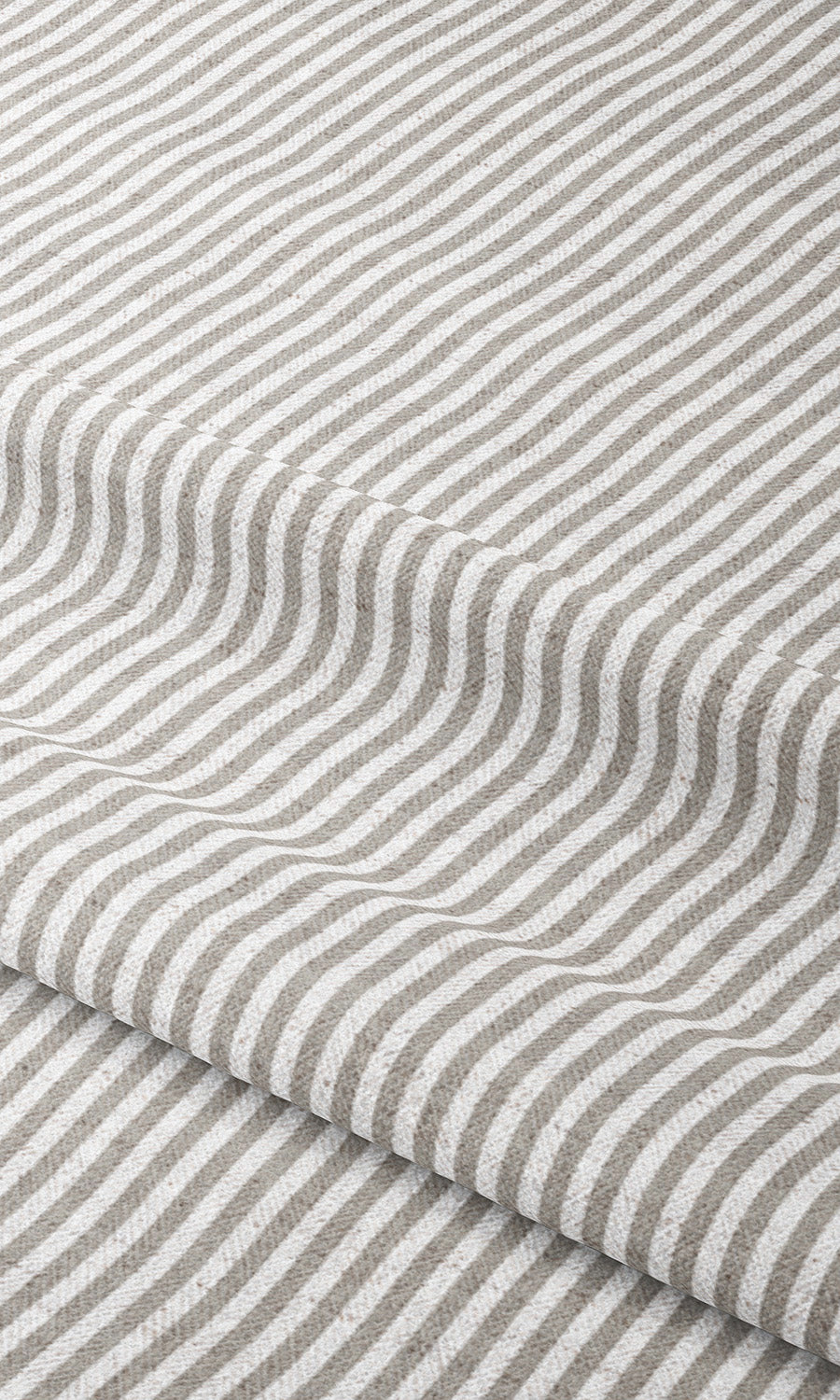 Candy Striped Curtain Panels (Taupe/ White)