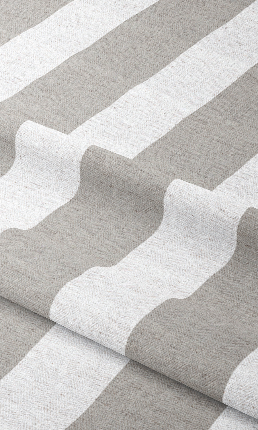Awning Striped Pinch Pleat, Rod Pocket, Eyelet Curtains (Taupe/ White)