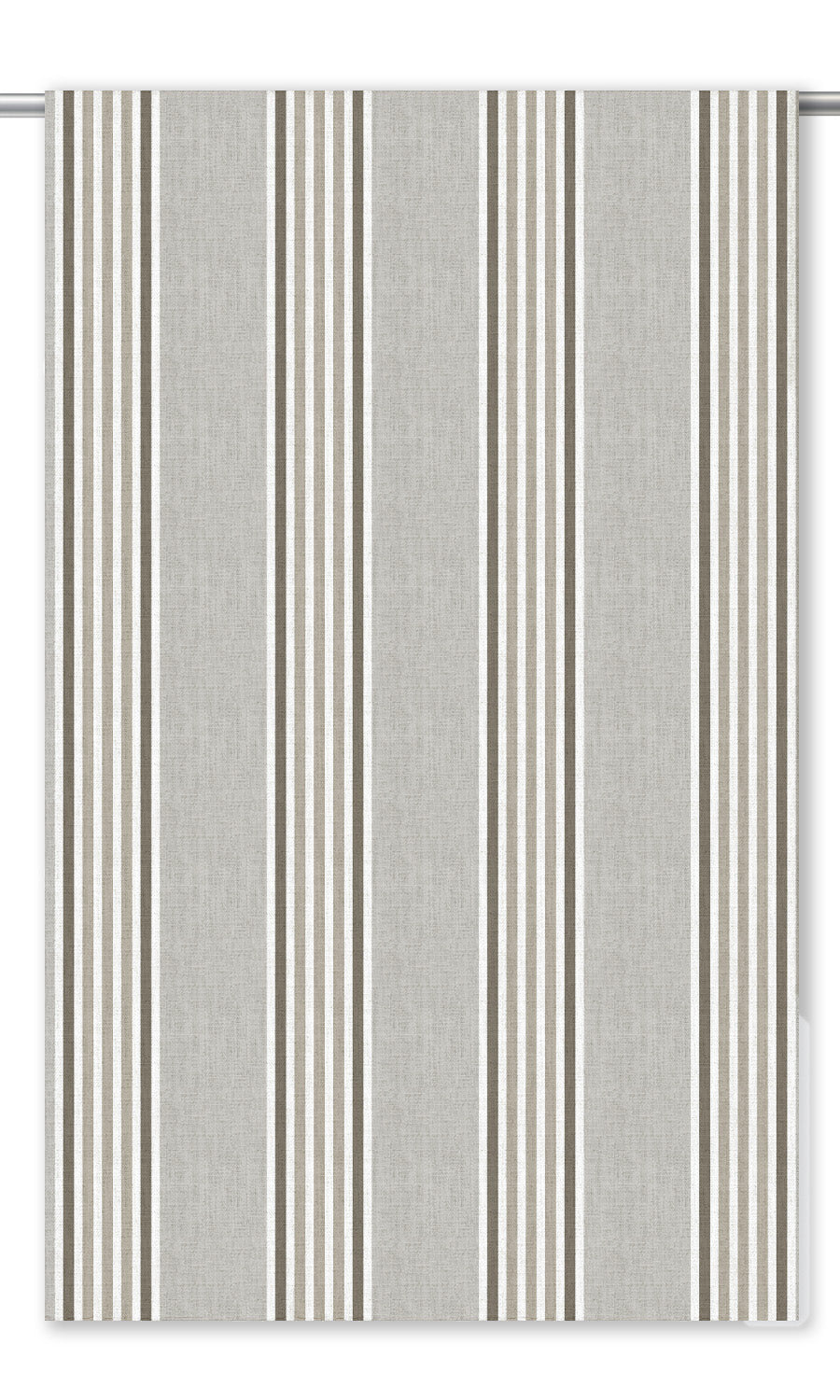 Regency Striped Curtain Panels (Pale Gray/ Cedar Brown)