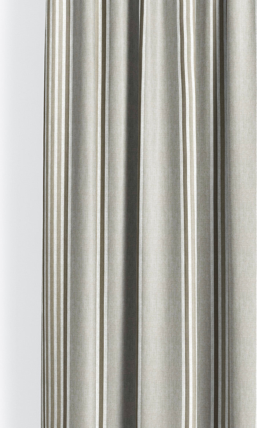 Regency Striped Curtain Panels for Living, Bedroom, Kitchen, Bathroom (Pale Gray/ Cedar Brown)