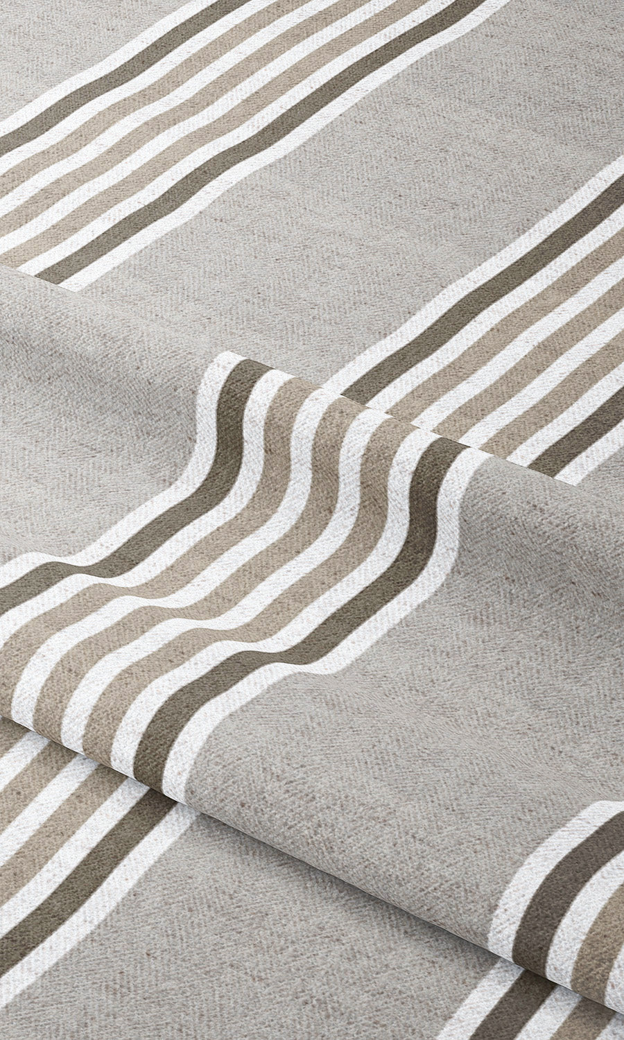 Regency Striped Curtain Panels (Pale Gray/ Cedar Brown) Extra Long Short Wide