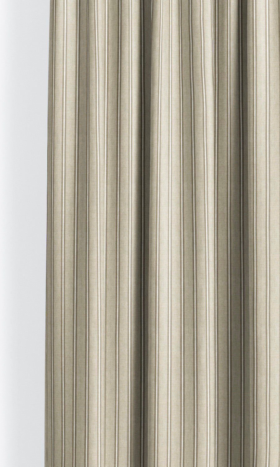 Pinstripe Pinch Pleat, Rod Pocket, Eyelet Curtains (Beige/ Coffee Brown)