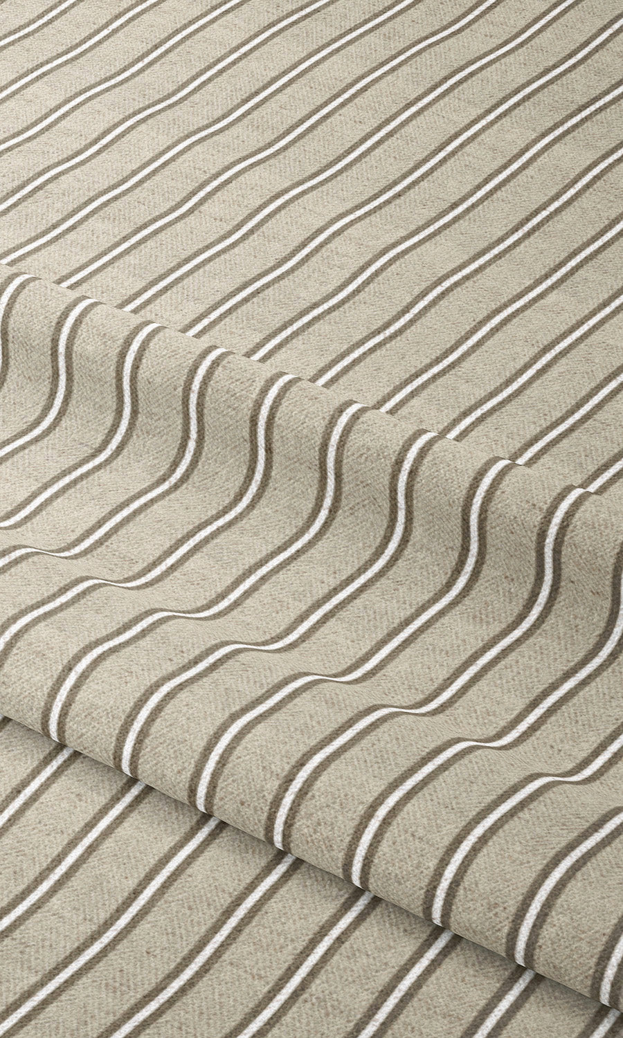 Pinstripe Roman Shades (Beige/ Coffee Brown)