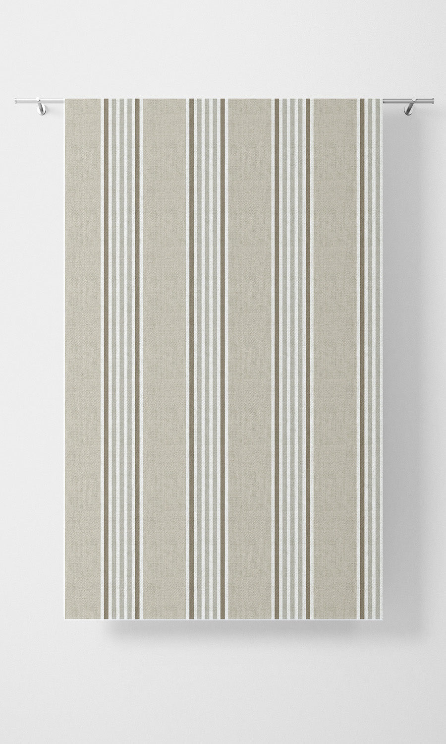 Regency Striped Fabric Blinds (Beige/ Coffee Brown) for Living, Bedroom, Kitchen, Bathroom