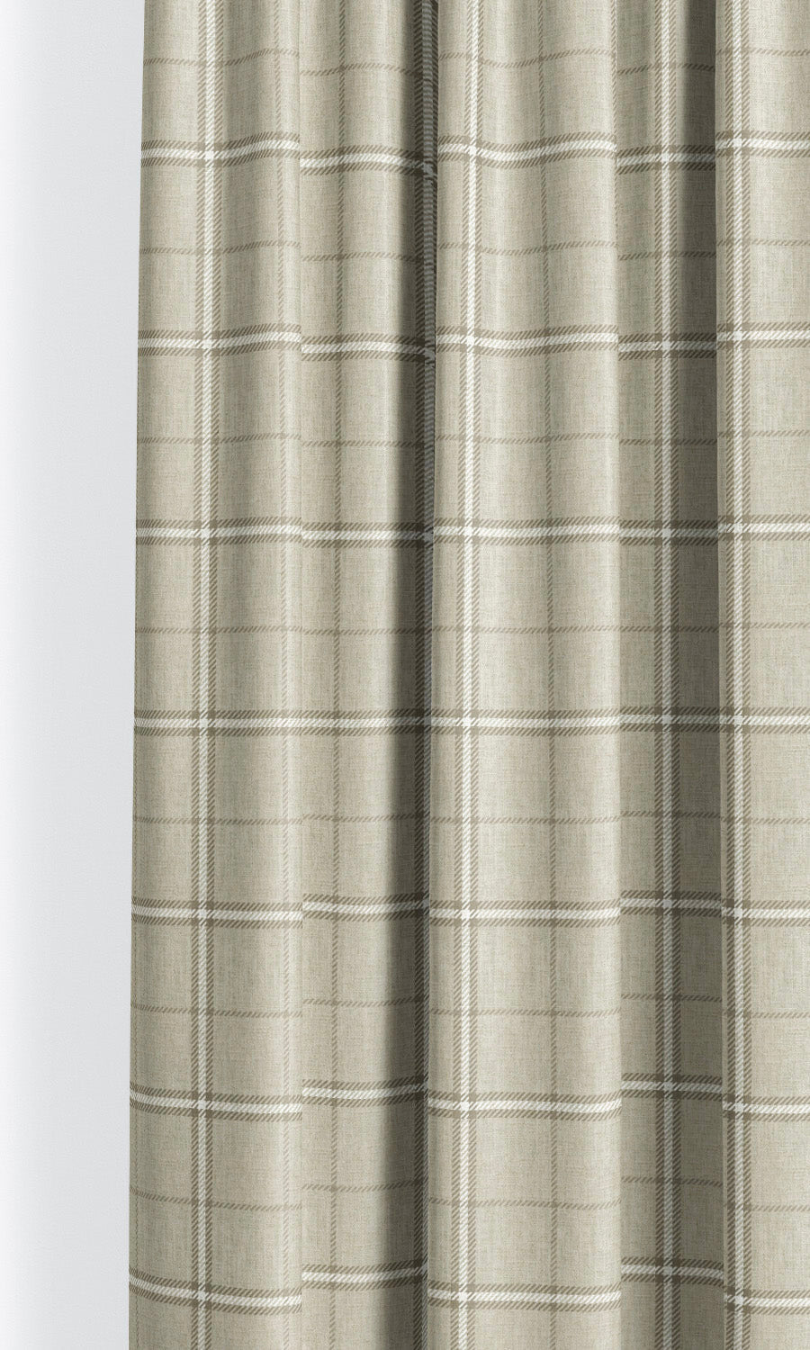 Windowpane Check Shades (Beige/ Coffee Brown) for Living, Bedroom, Kitchen, Bathroom