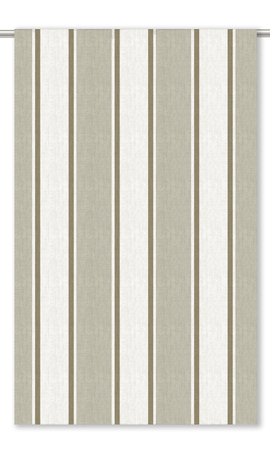 Regency Striped Curtain Panels (Beige/ Coffee Brown)