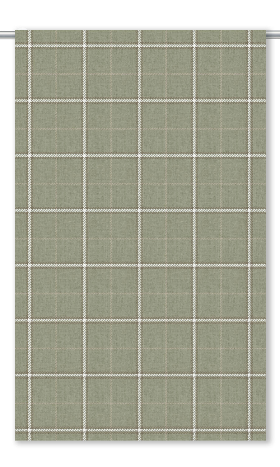 Windowpane Check Roman Shades (Sage Gray/ White)