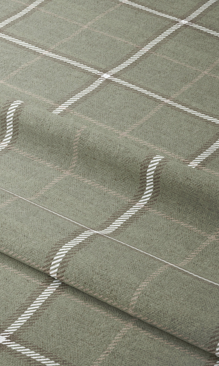 Windowpane Check Roman Shades (Sage Gray/ White) Extra Long Short Wide
