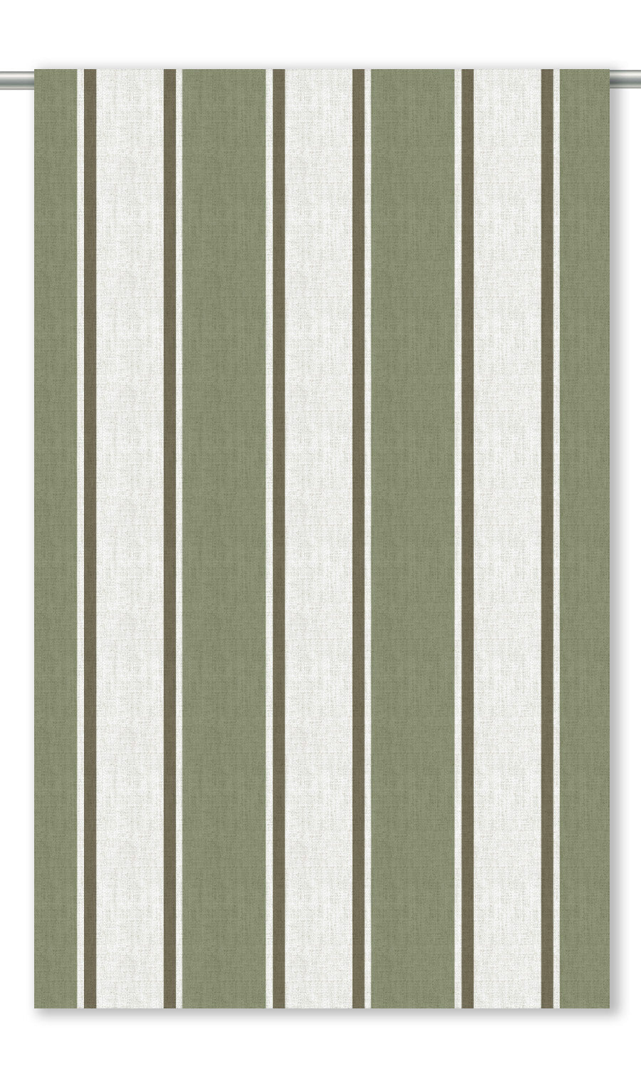 Regency Striped Roman Shades (Sage Green/ White)