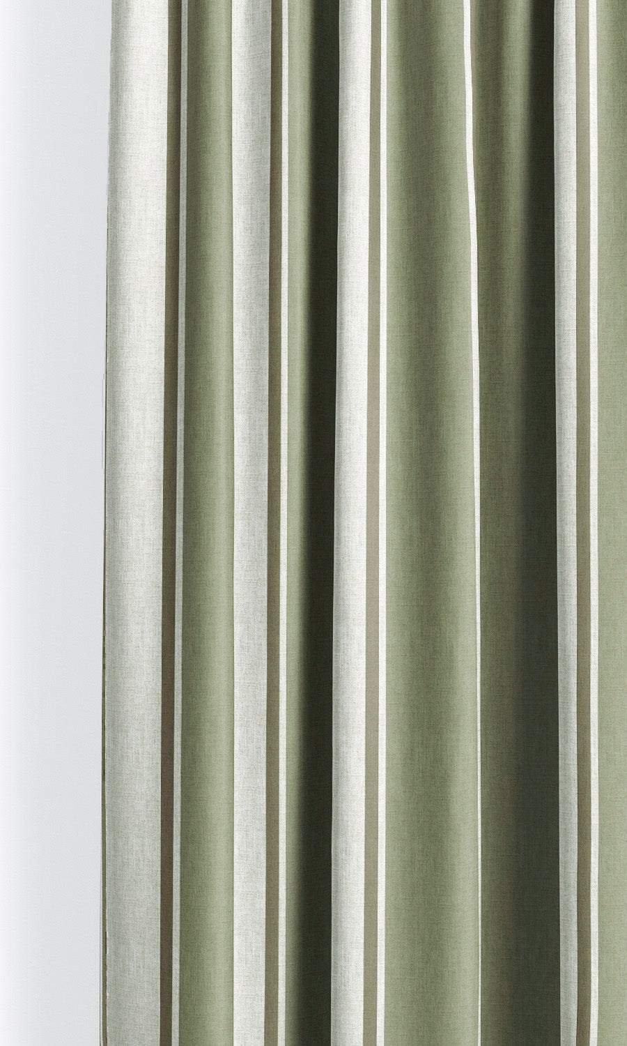 Regency Striped Roman Shades (Sage Green/ White) for Living, Bedroom, Kitchen, Bathroom