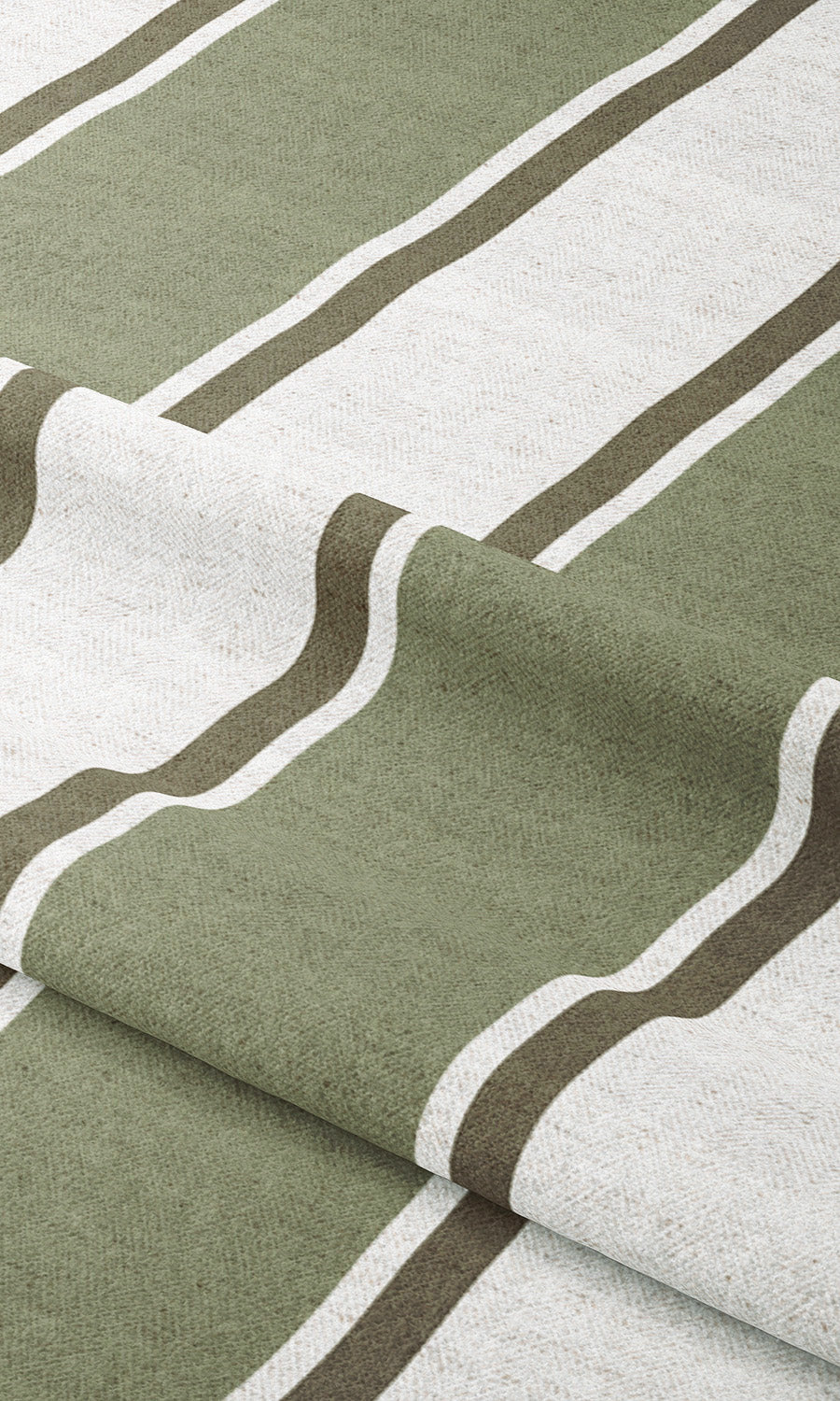 Regency Striped Window Curtains (Sage Green/ White) Extra Long Short Wide