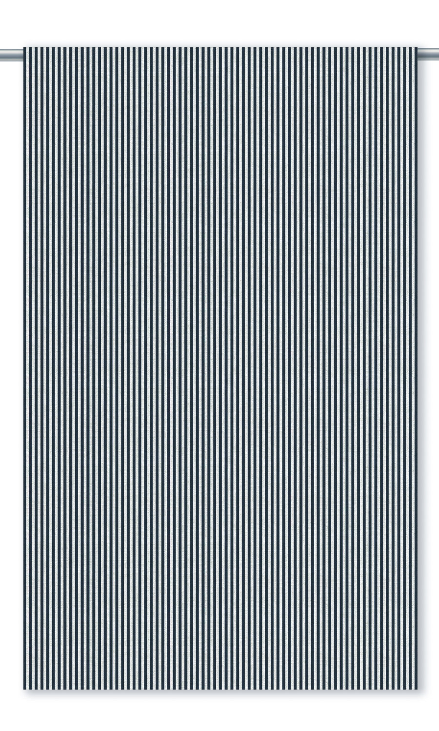 Candy Striped Curtain Panels for Living, Bedroom, Kitchen, Bathroom (Navy Blue/ White)