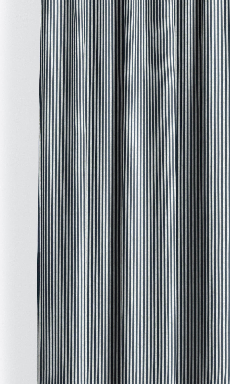 Candy Striped Pinch Pleat, Rod Pocket, Eyelet Curtains (Navy Blue/ White)