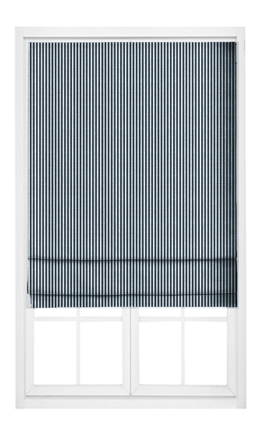 Candy Striped Curtain Panels (Navy Blue/ White) Extra Long Short Wide
